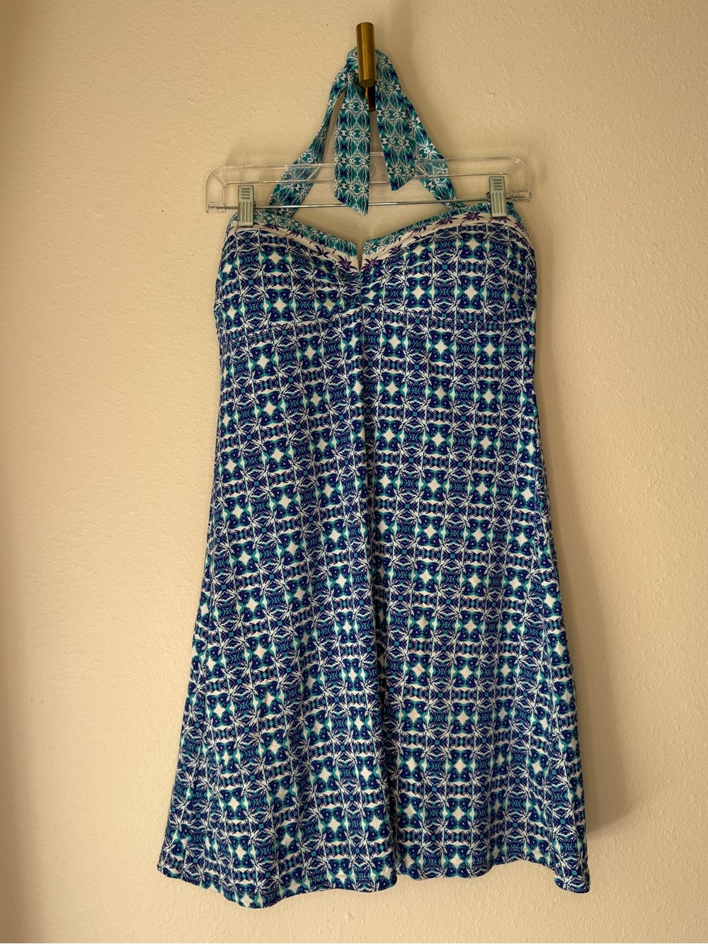 Tommy Bahama Women’s Blue Halter Swim Dress size Medium